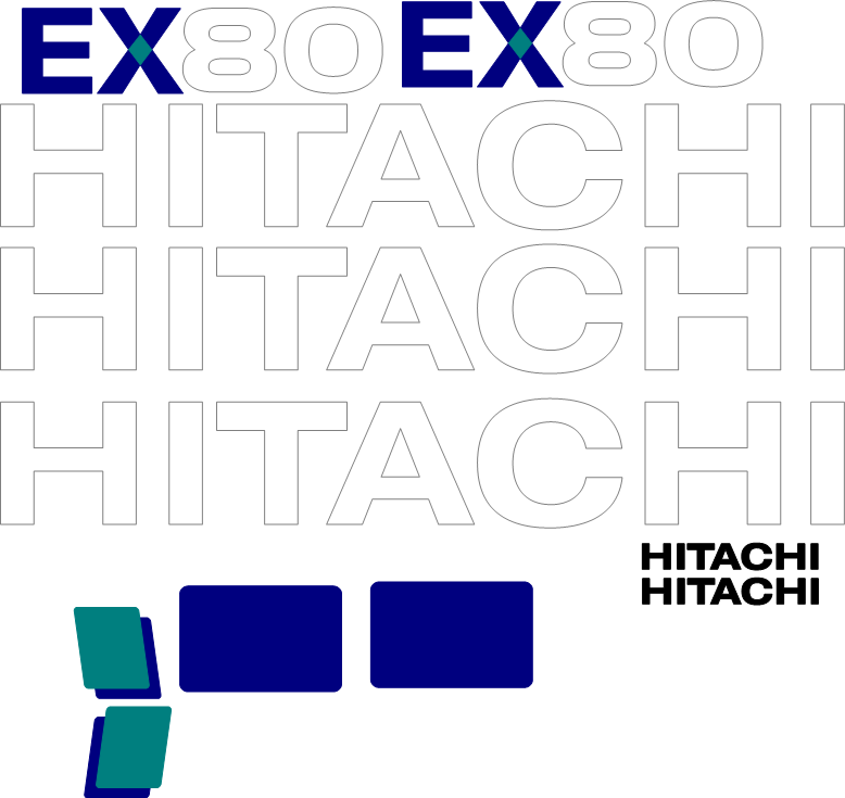 Hitachi EX80-5  Decal Set