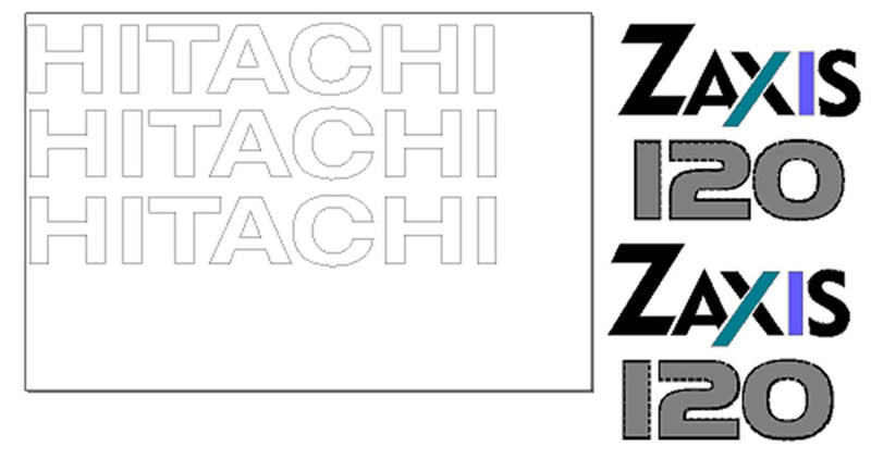 Hitachi ZX120 Decal Set