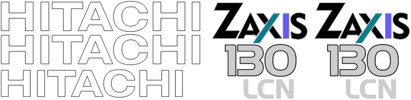 Hitachi ZX130 LCN  Decal Set