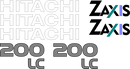 Hitachi ZX200 LC Decal Set