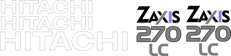 Hitachi ZX270 LC Decal Set