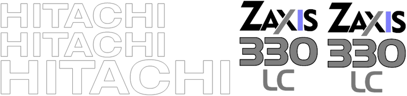 Hitachi ZX330 LC Decal Set