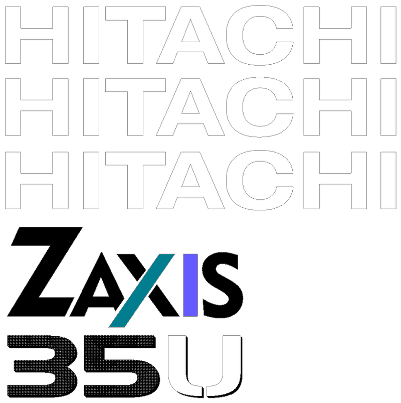 Hitachi ZX35U-2 Decal Set