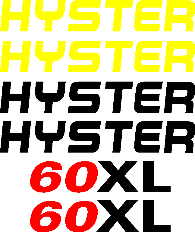 Hyster H60XL Decal Set