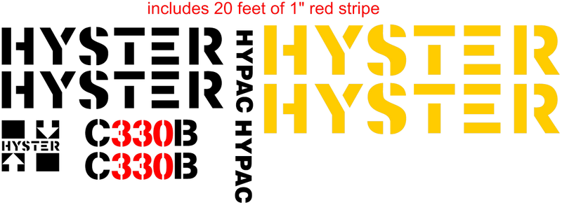 Hyster C330B Decal Set
