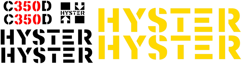 Hyster C350D Decal Set