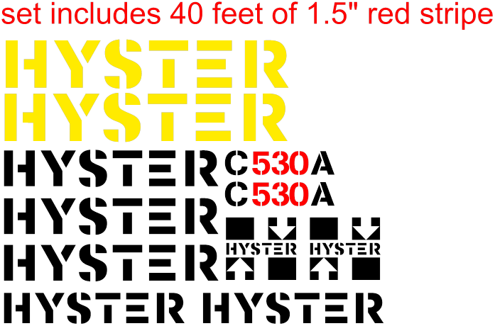 Hyster C530A Decal Set