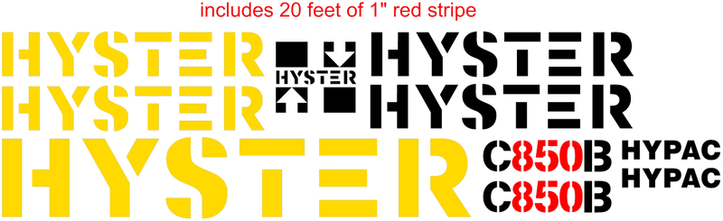 Hyster C850B Decal Set