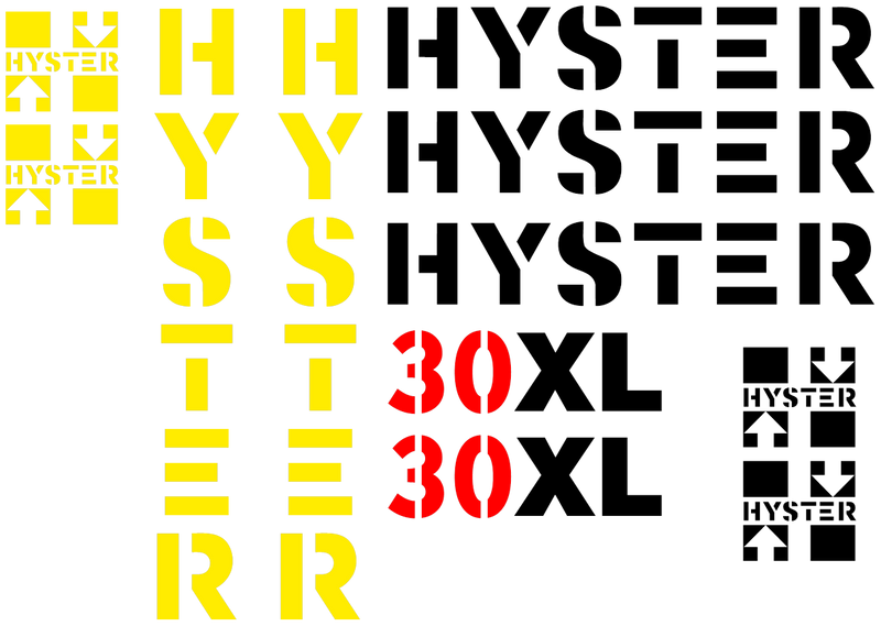 Hyster E30XL Decal Set