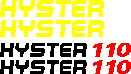 Hyster H110XM Decal Set