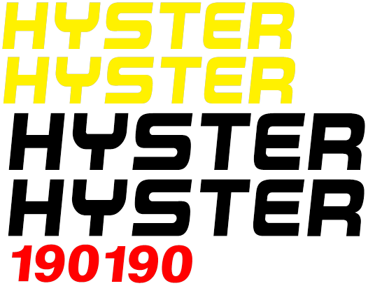 Hyster H190XL Decal Set