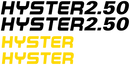 Hyster H2.50DX Decal Set