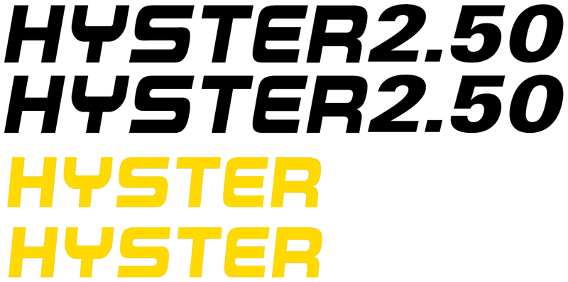 Hyster H2.50DX Decal Set