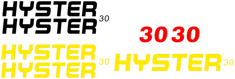 Hyster H30XM Decal Set