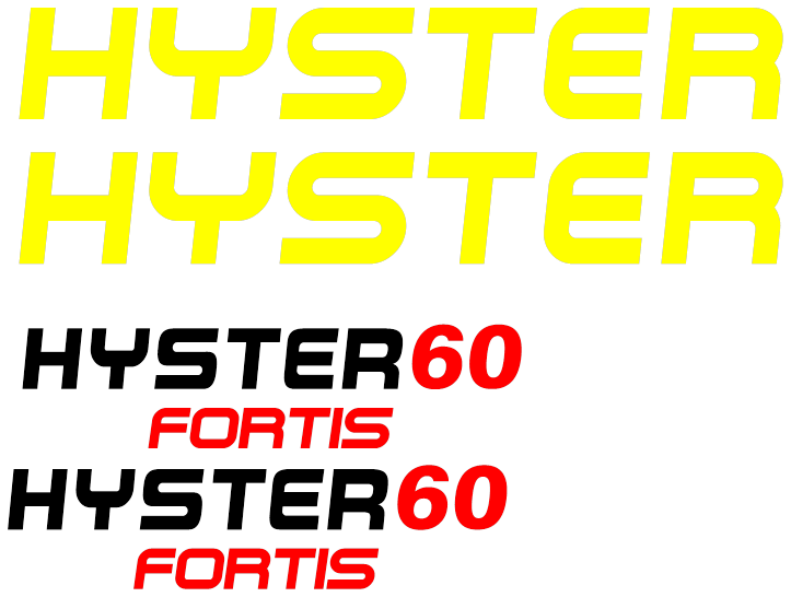 Hyster H60FT Decal Set