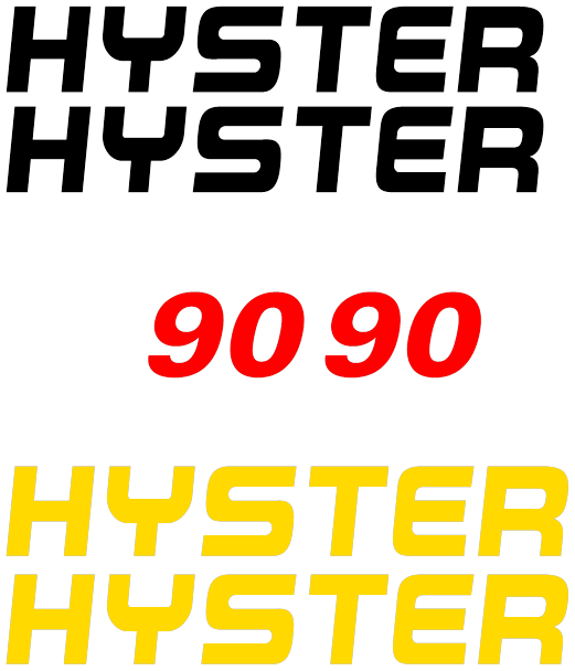 Hyster H90XMS Decal Set
