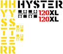 Hyster S120XL Decal Set