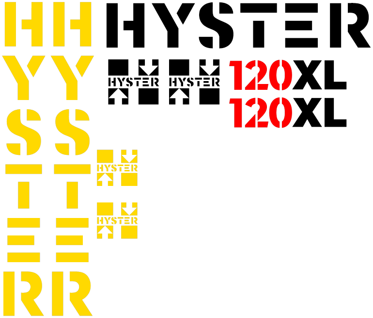 Hyster S120XL Decal Set