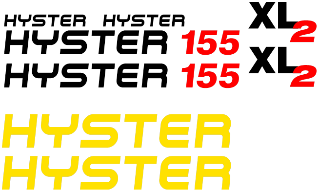 Hyster S155XL2 Decal Set