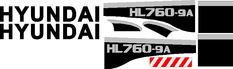 Hyundai HL760-9A  Decal Set