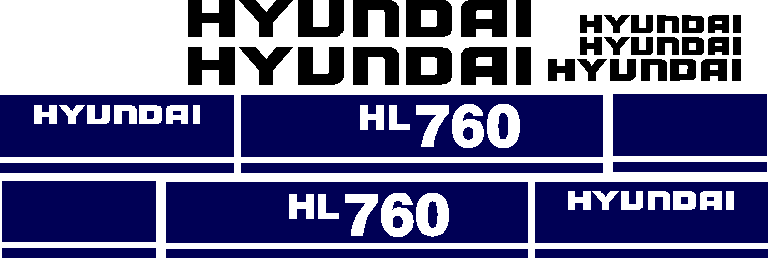Hyundai HL760  Decal Set