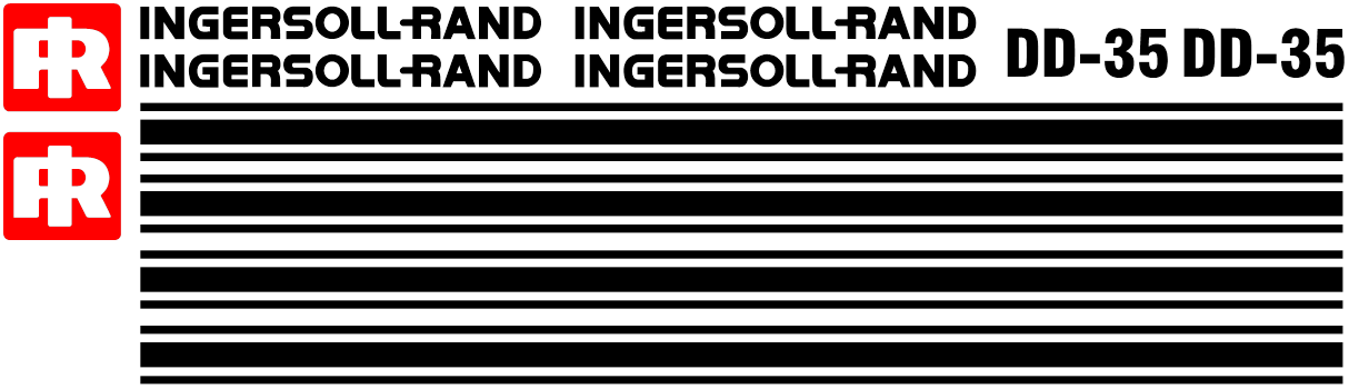 Ingersoll Rand DD35 Decal Set