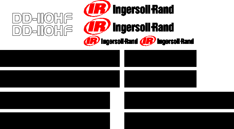 Ingersoll Rand DD110 Decal Set