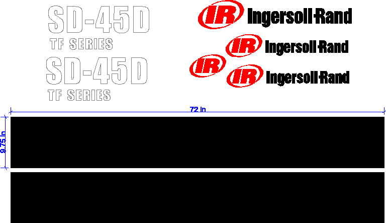 Ingersoll Rand SD45D Decal Set