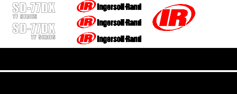 Ingersoll Rand SD77DX Decal Set