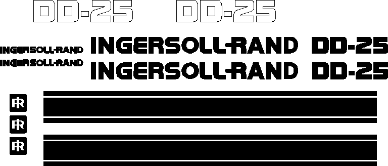 Ingersoll Rand DD25 Decal Set