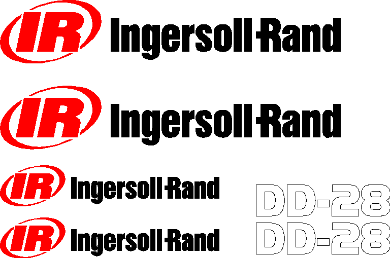 Ingersoll Rand DD28 Decal Set
