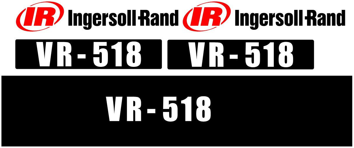 Ingersoll Rand VR-518 Decal Set