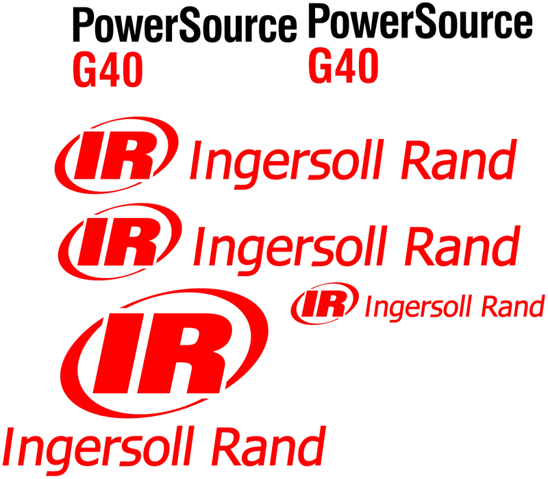 Ingersoll Rand G40 Decal Set