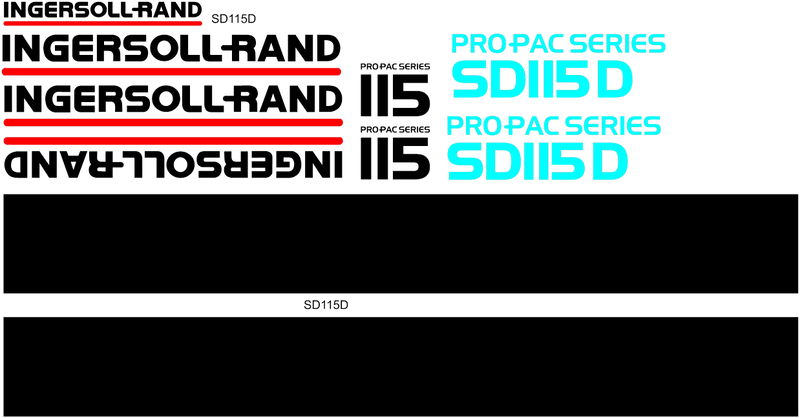 Ingersoll Rand SD115D Decal Set