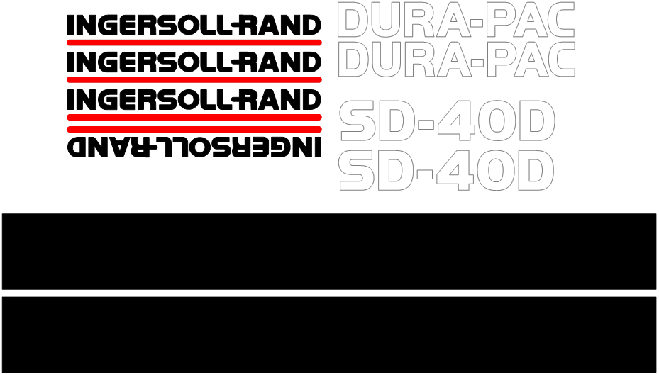Ingersoll Rand SD40D Decal Set