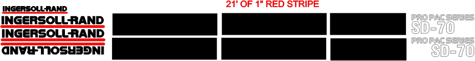 Ingersoll Rand SD70 Decal Set