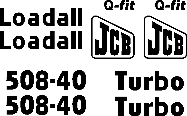 JCB 508-40 Decal Set