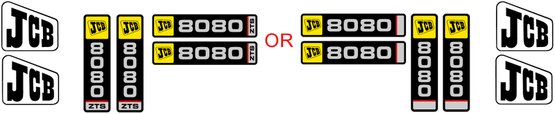 JCB 8080 Decal Set