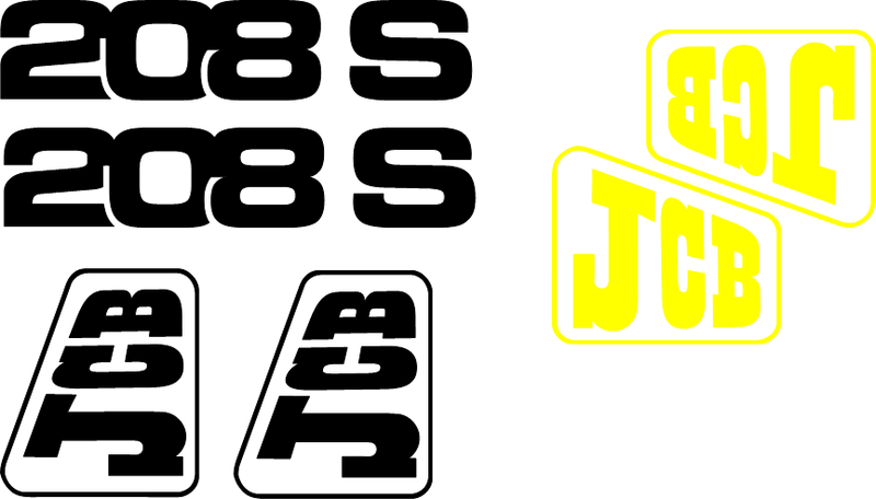 JCB 208S  Decal Set