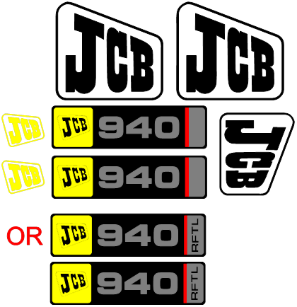JCB 940RTFL Decal Set