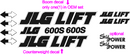 JLG 600S Decal Set