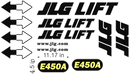 JLG E450AJ Decal Set