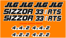 JLG 33RTS Decal Set