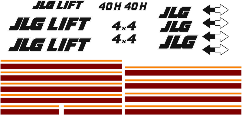 JLG 40H Decal Set