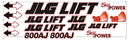 JLG 800AJ Decal Set