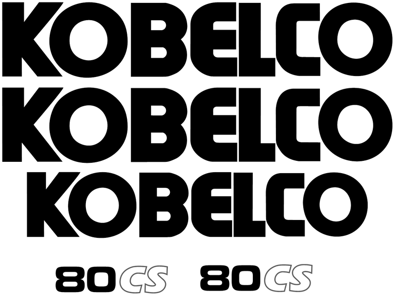 Kobelco 80CS Decal Set