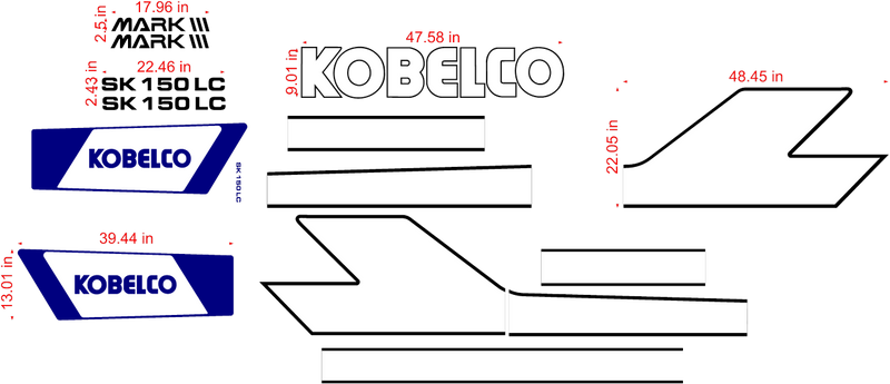 Kobelco SK150 LC III Decal Set