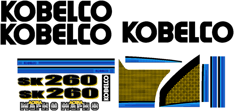 Kobelco SK260 LC-8 ACERA Decal Set