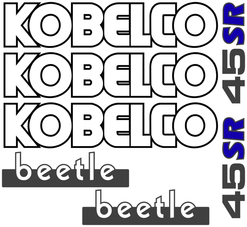 Kobelco SK45SR II Decal Set