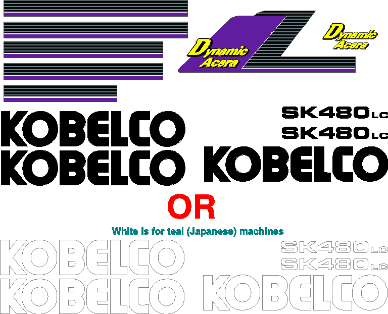 Kobelco SK480 LC Decal Set
